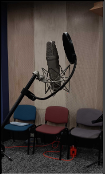 Recording booth microphone setup